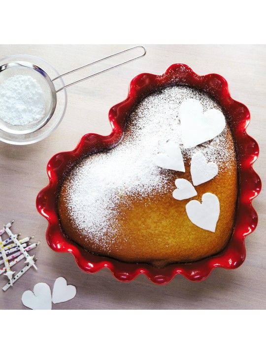 Emile Henry Ruffled Heart Dish