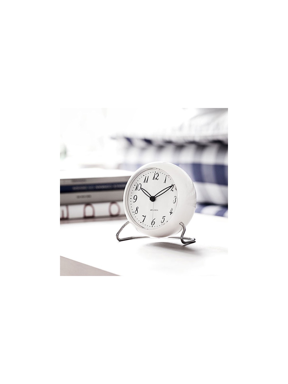 Rosendahl Arne Jacobsen Roman Table Clock+Alarm, White