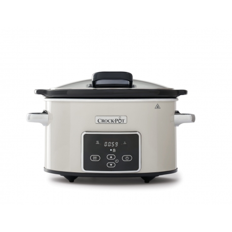 Crock-Pot Slowcooker, Timer, 3.5 l, Off-White And Chrome