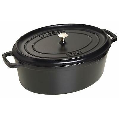STAUB Cocotte Oval 37cm/8.0l, Cast Iron Black matte