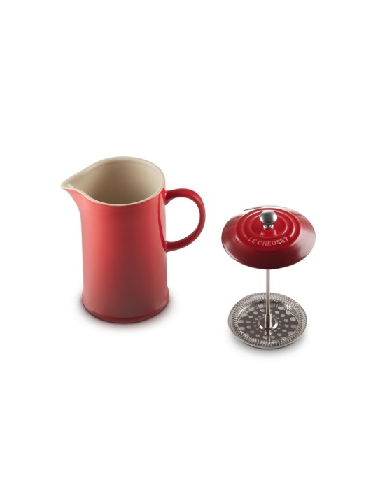 Le Creuset Stoneware Coffee Press 0.8l, with metal press