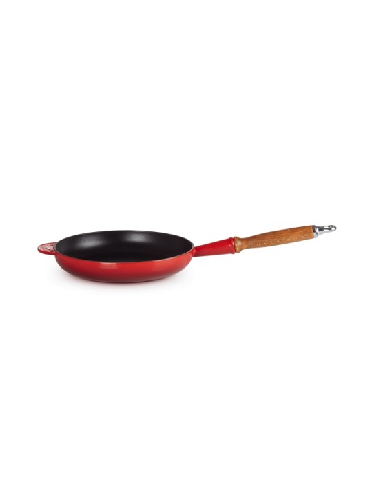 Le Creuset Frying Pan with Wooden Handle Cast Iron 28 cm