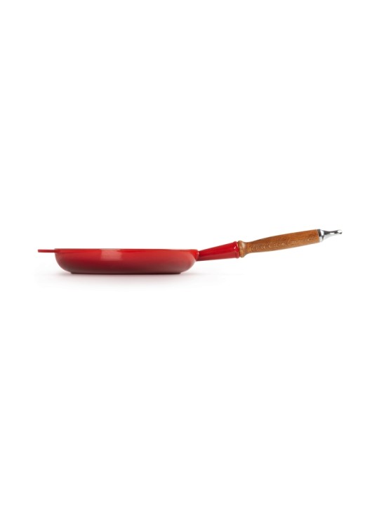 Le Creuset Frying Pan with Wooden Handle Cast Iron 28 cm