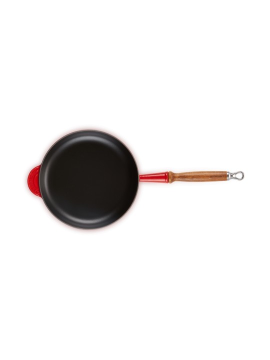 Le Creuset Frying Pan with Wooden Handle Cast Iron 28 cm