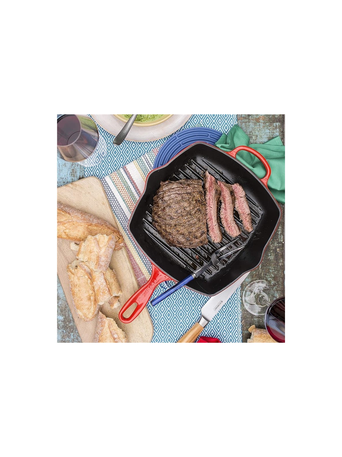 Le Creuset Square skillet grille , cast iron 26 cm