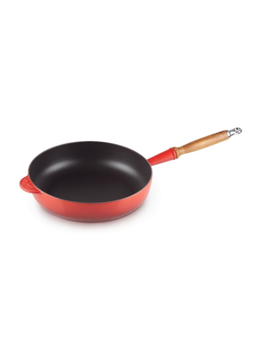 Le Creuset Sauté with Wooden Handle Cast Iron 28 cm