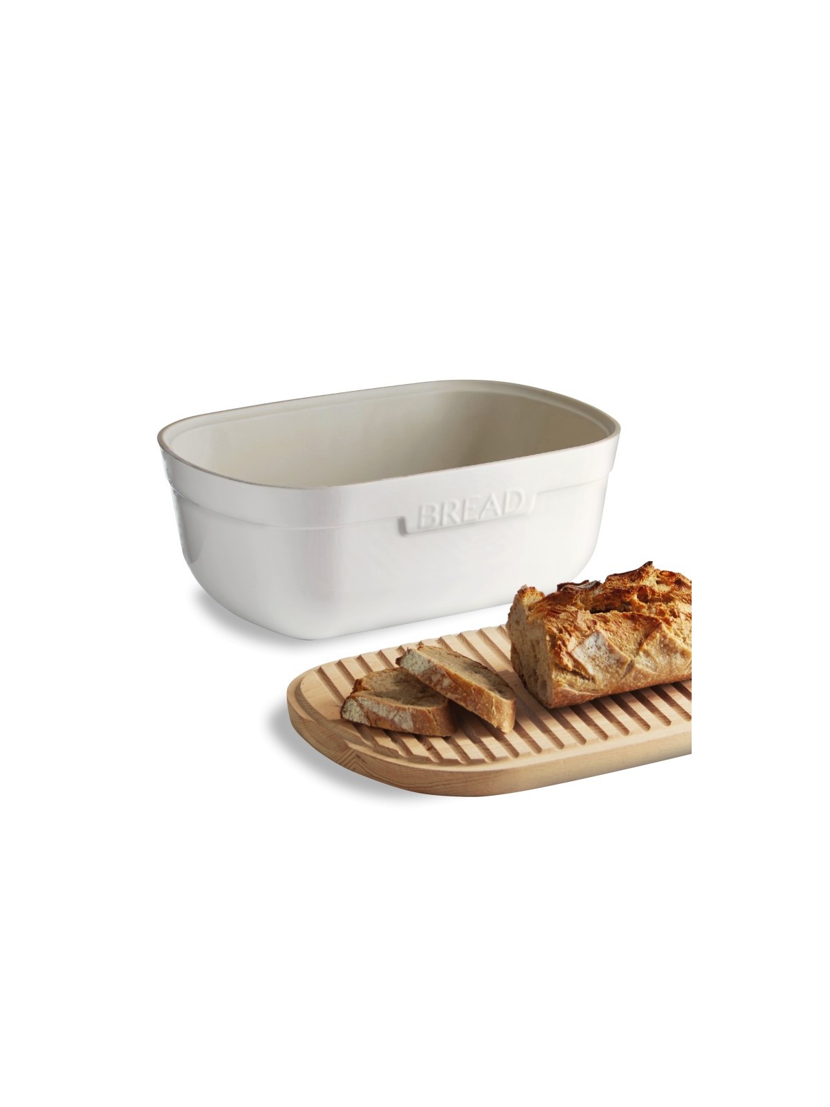 Emile Henry Bread Box 39.5x16x15 cm/6.5 l With Cutting Board