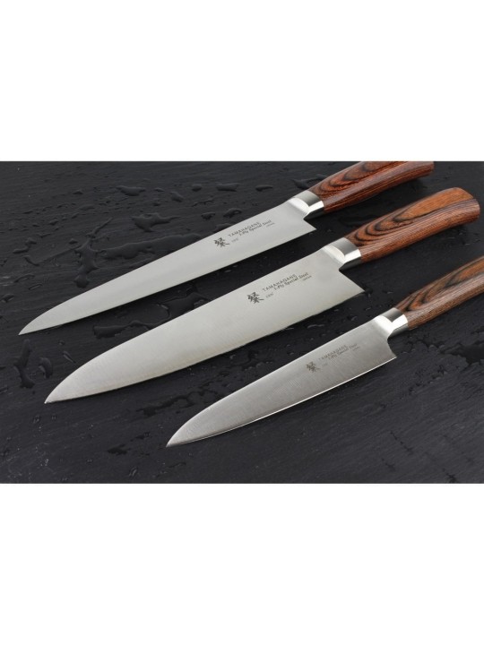 Grunwerg San Tamahagane lielais 21 cm nazis ar Pakkawood rokturi