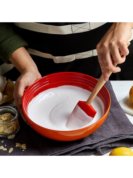 Le Creuset Craft  Spatula Medium, Shell Pink/Wooden Handle