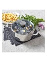 de Buyer Stainless steel casserole dish with glass lid Milady