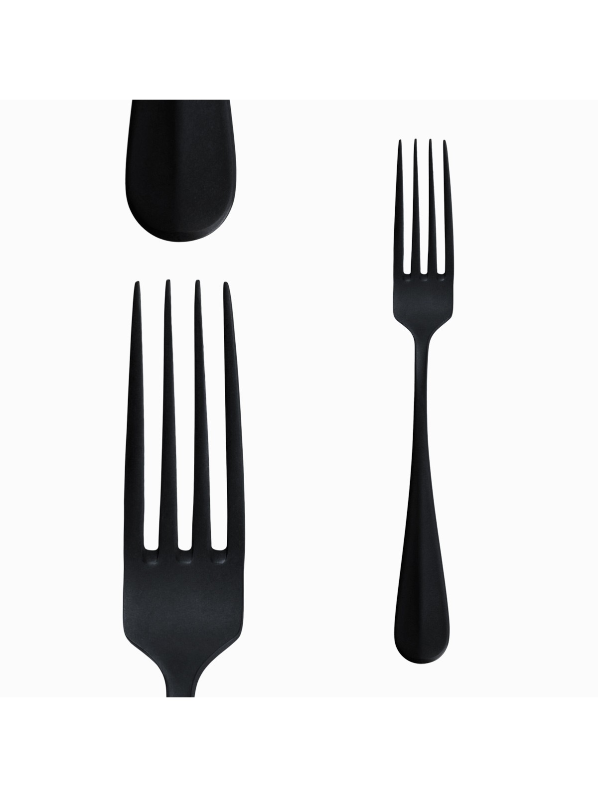 Sola Baguette Vintage Cutlery Set 24 Pieces, PVD Stone Wash, Black