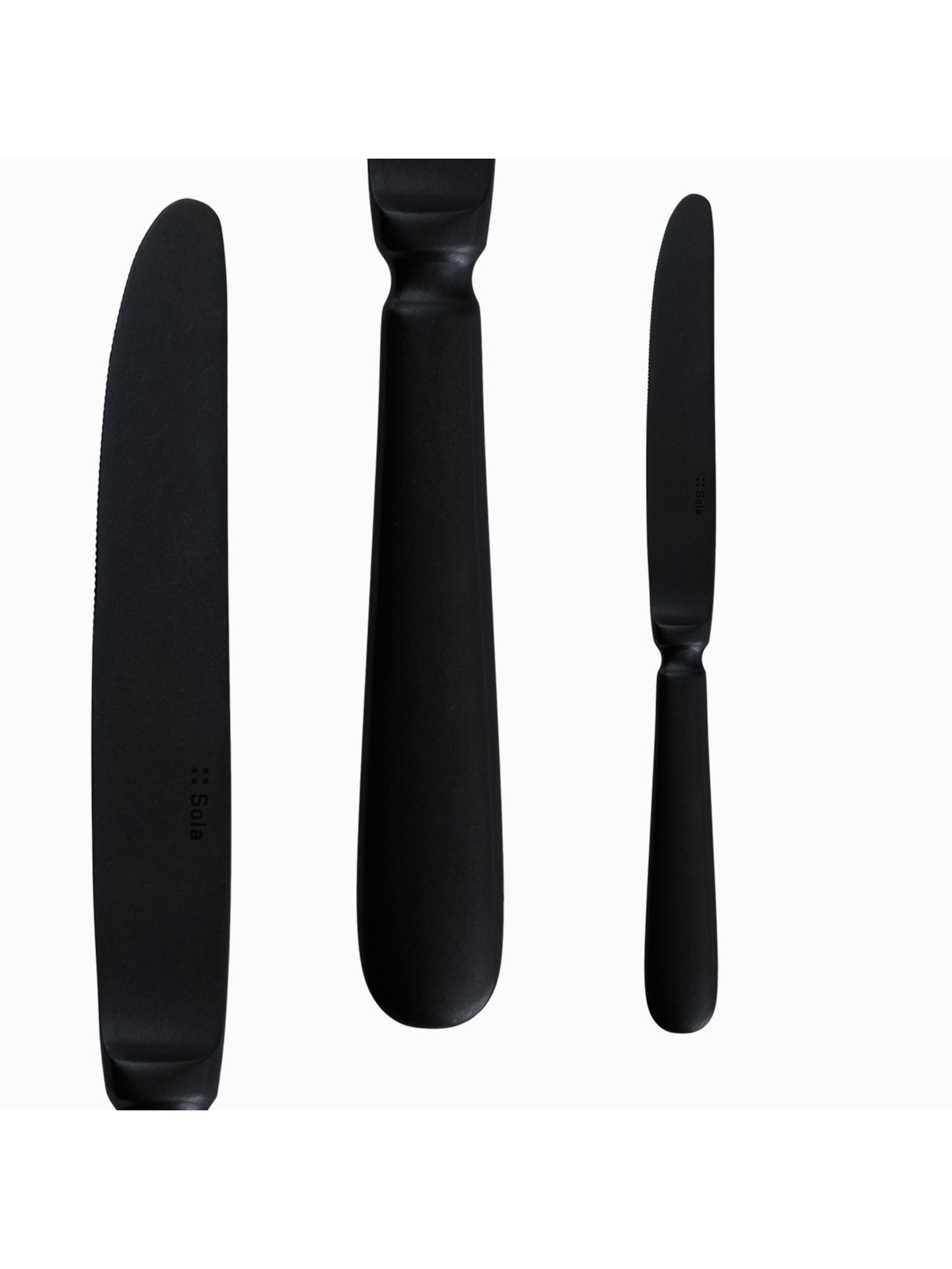 Sola Baguette Vintage Cutlery Set 24 Pieces, PVD Stone Wash, Black