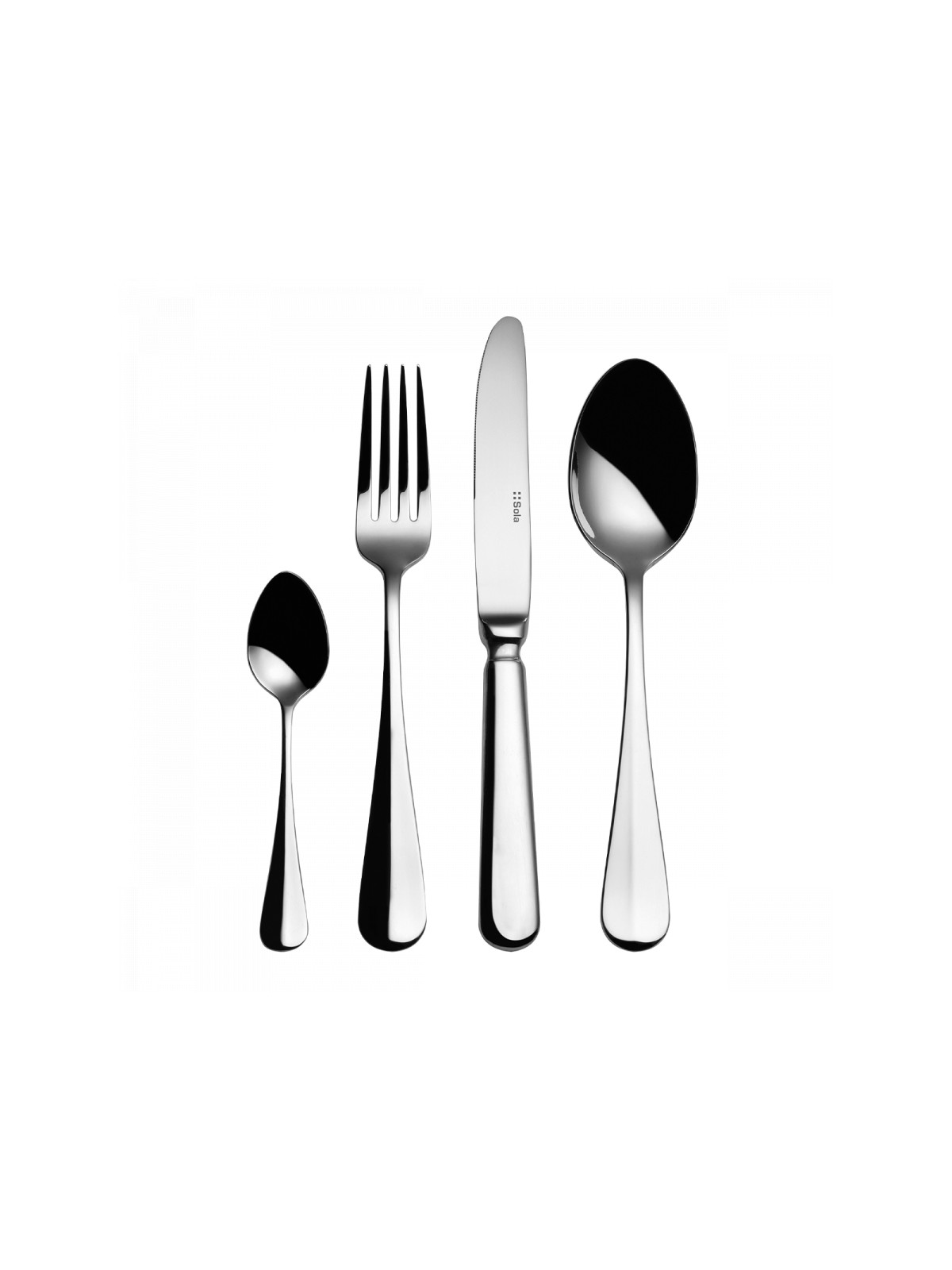 Sola Baguette Castro Cutlery Set 24 Pieces, Mirror