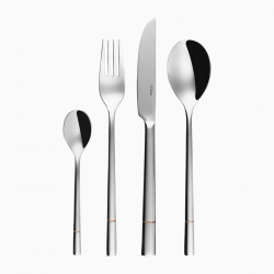 Sola Luxus Cutlery Set 24 Pieces, Mirror/Gold Line