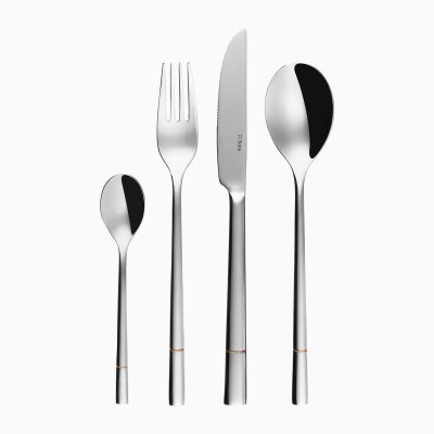 Sola Luxus Cutlery Set 24 Pieces, mirror/gold line