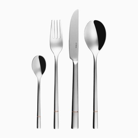 Sola Luxus Cutlery Set 24 Pieces, mirror/gold line