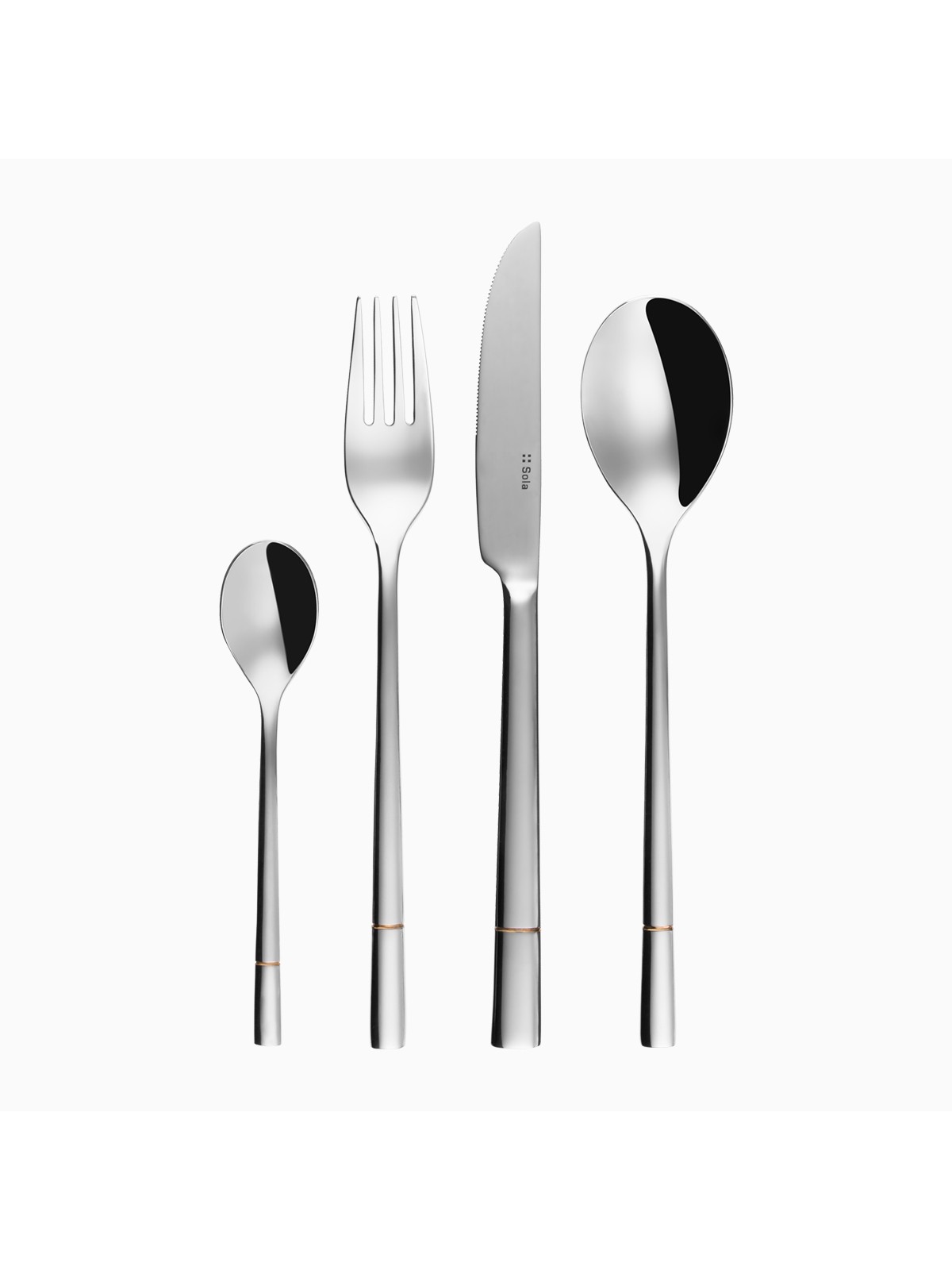 Sola Luxus Cutlery Set 24 Pieces, mirror/gold line