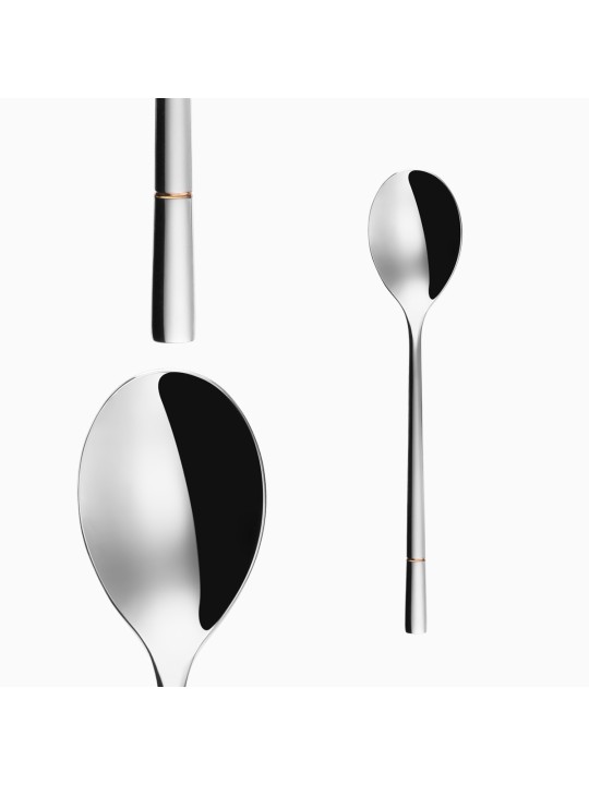 Sola galda piederumi Luxus 24 gb., spīdīgi / zeltaina svītra