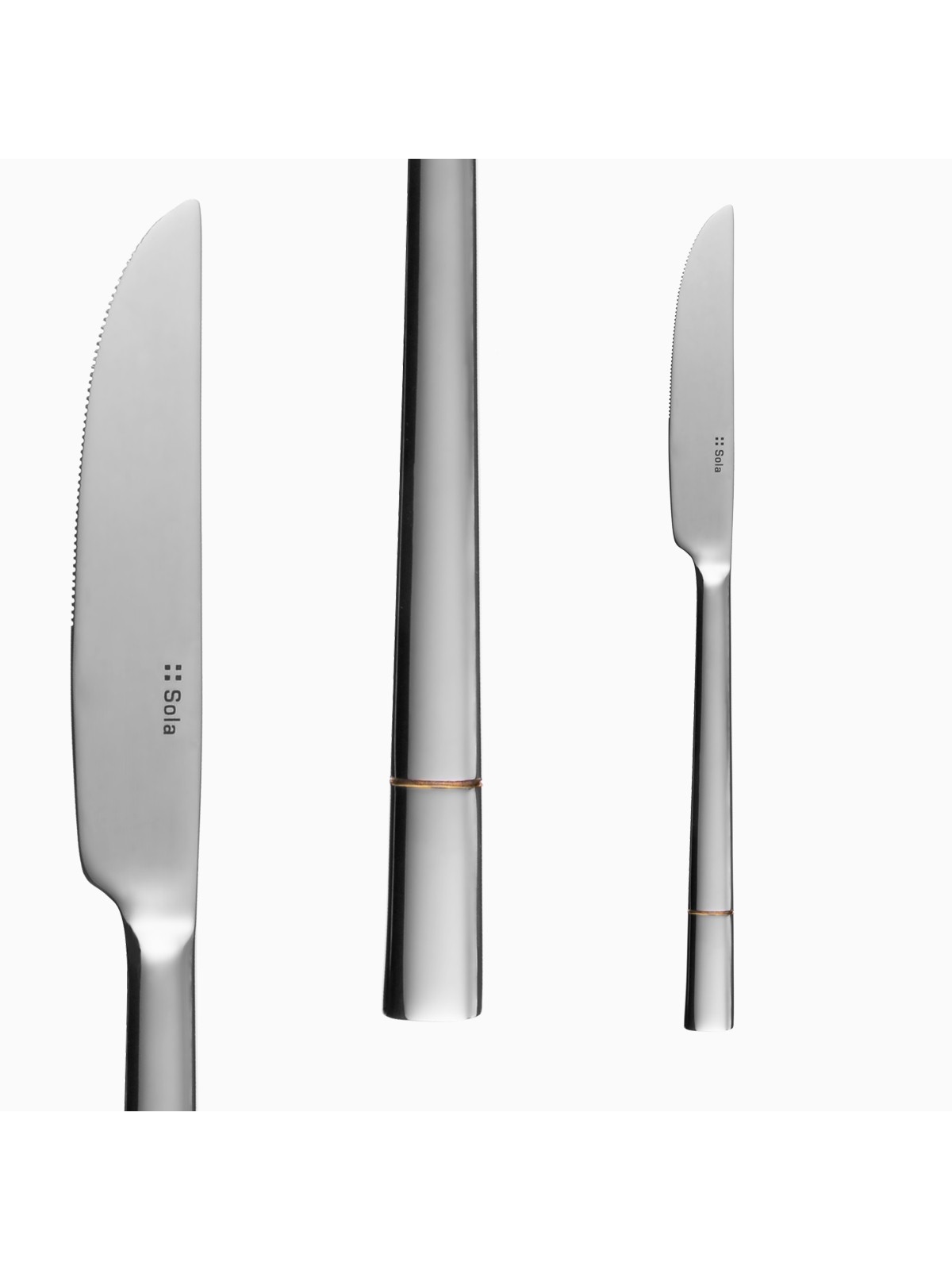 Sola Luxus Cutlery Set 24 Pieces, mirror/gold line