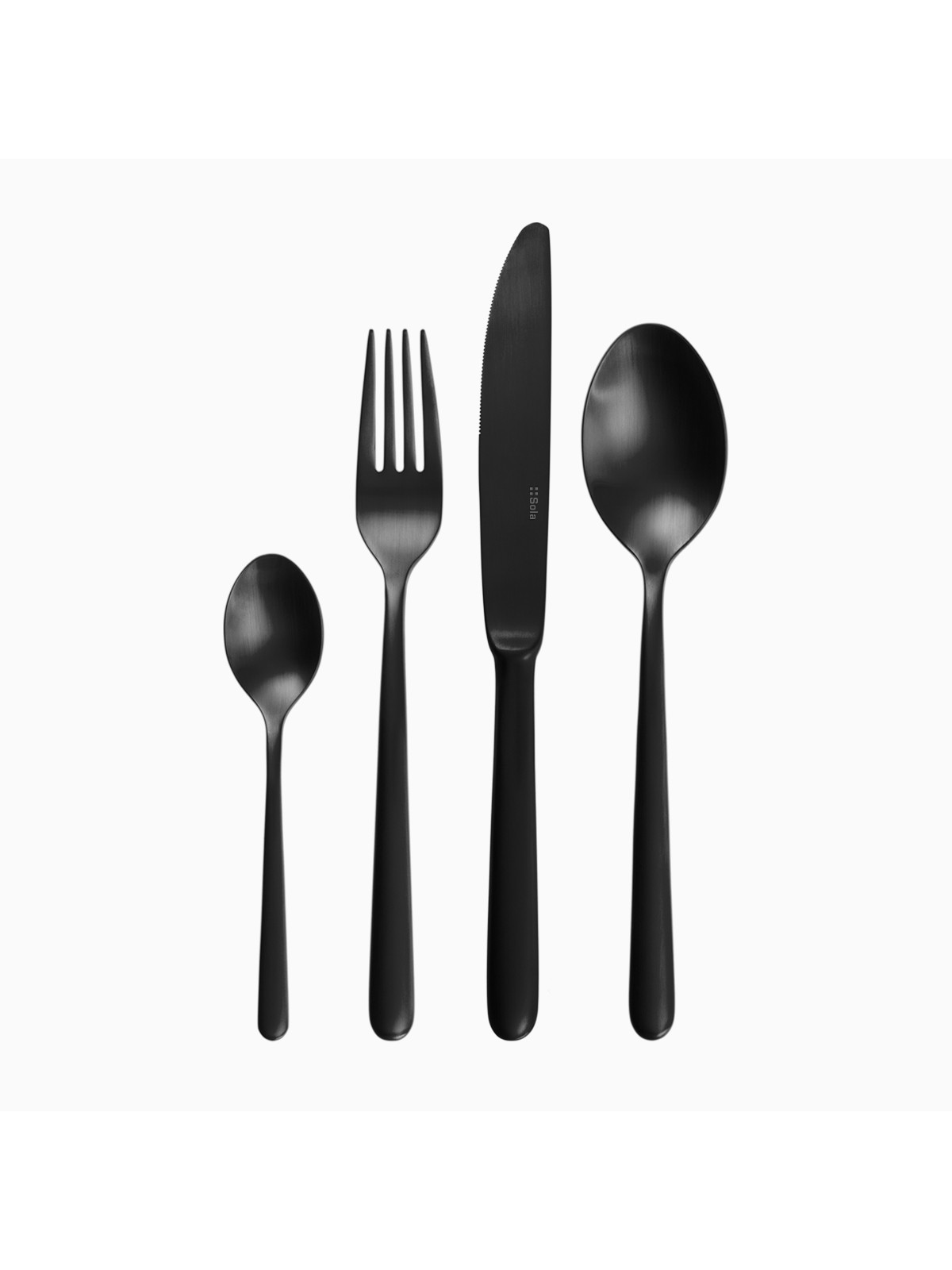 Sola FARO Black söögiriistad 24-osa, PVD must satin