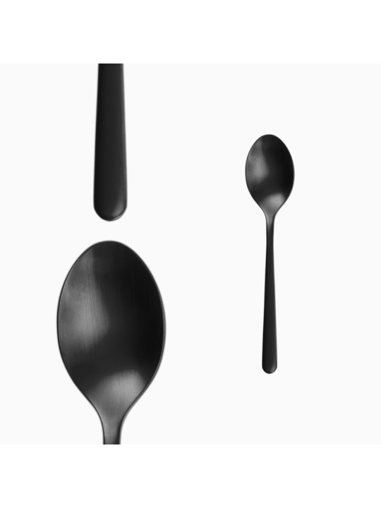 Sola Fato Black Cutlery Set 24 Pieces