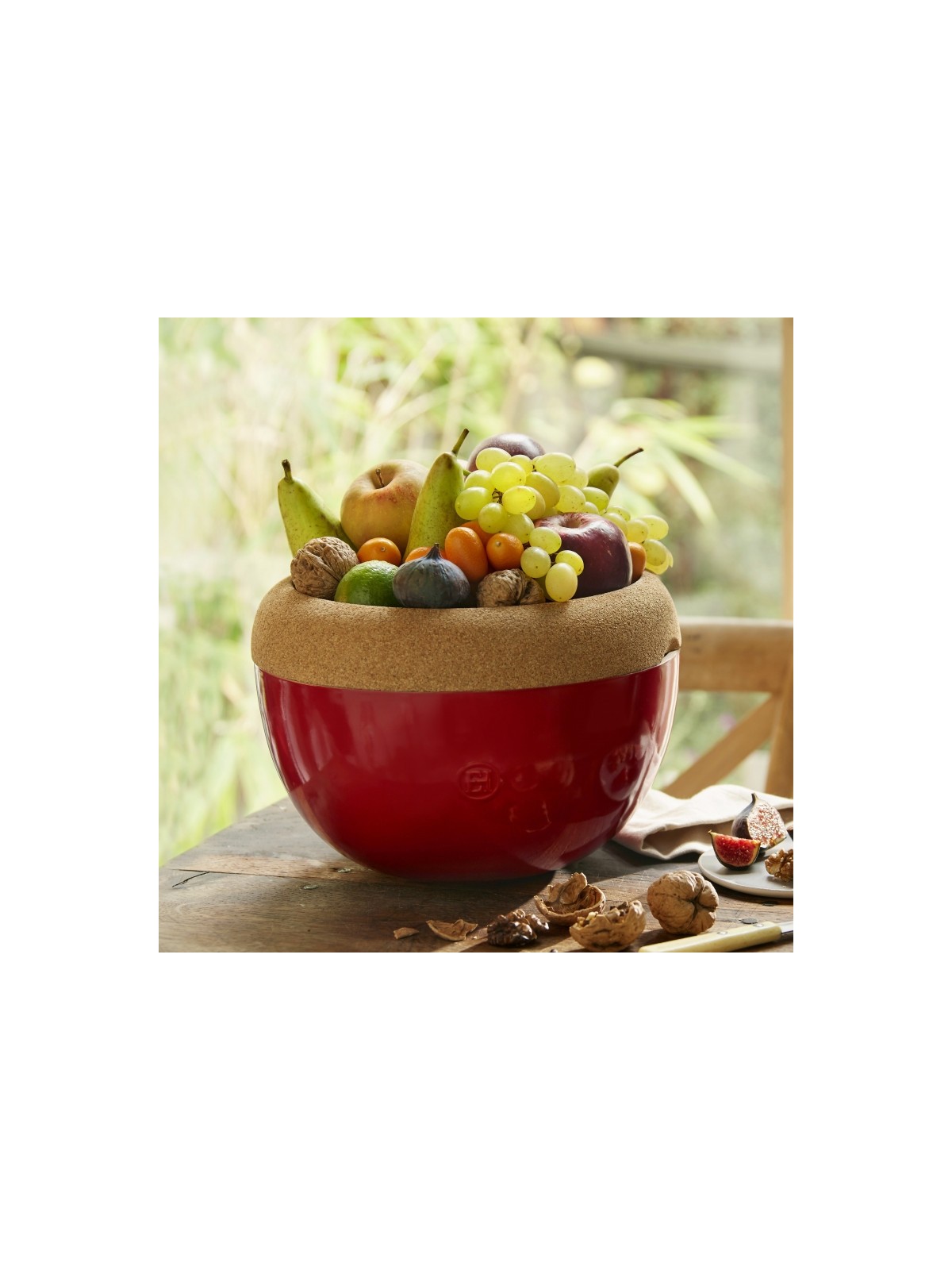 Emile Henry puuviljakauss, korgist kaanega 27cm/4,7 l