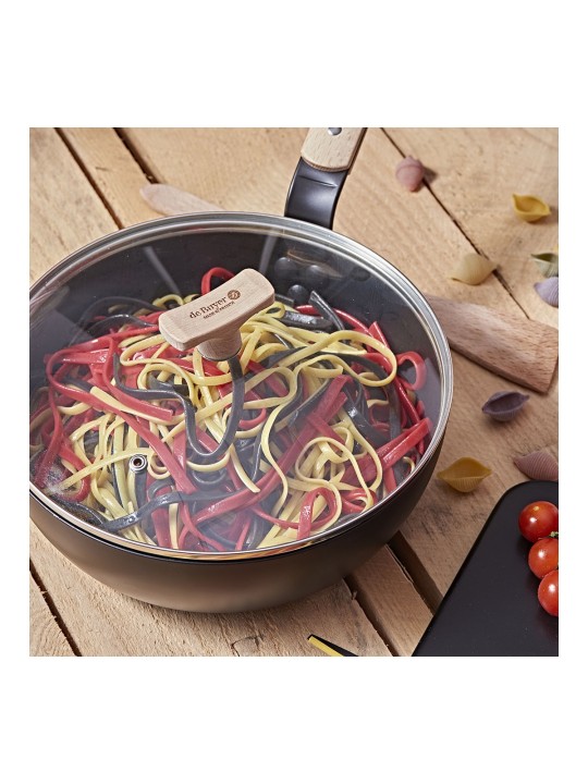 de Buyer Glass Lid with beechwood knob