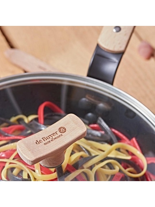 de Buyer vāks B Bois, stikla/koka rokturis