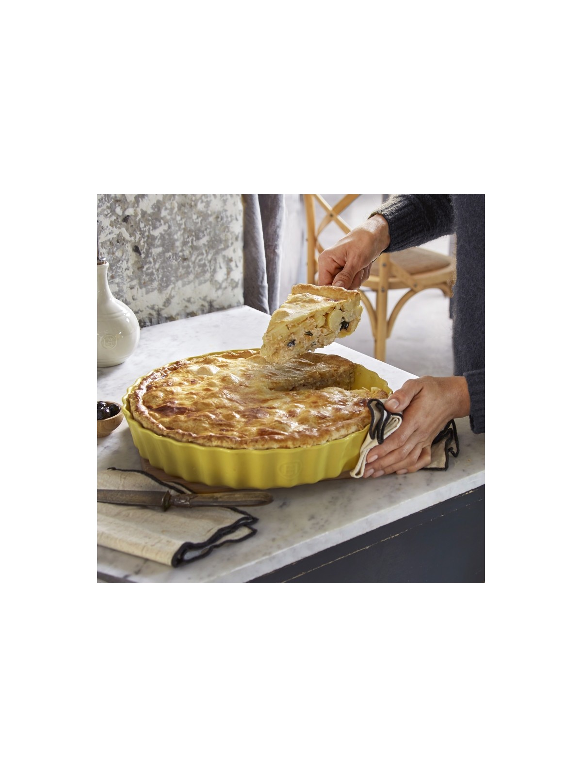 Emile Henry Deep Tart Dish, 32 cm