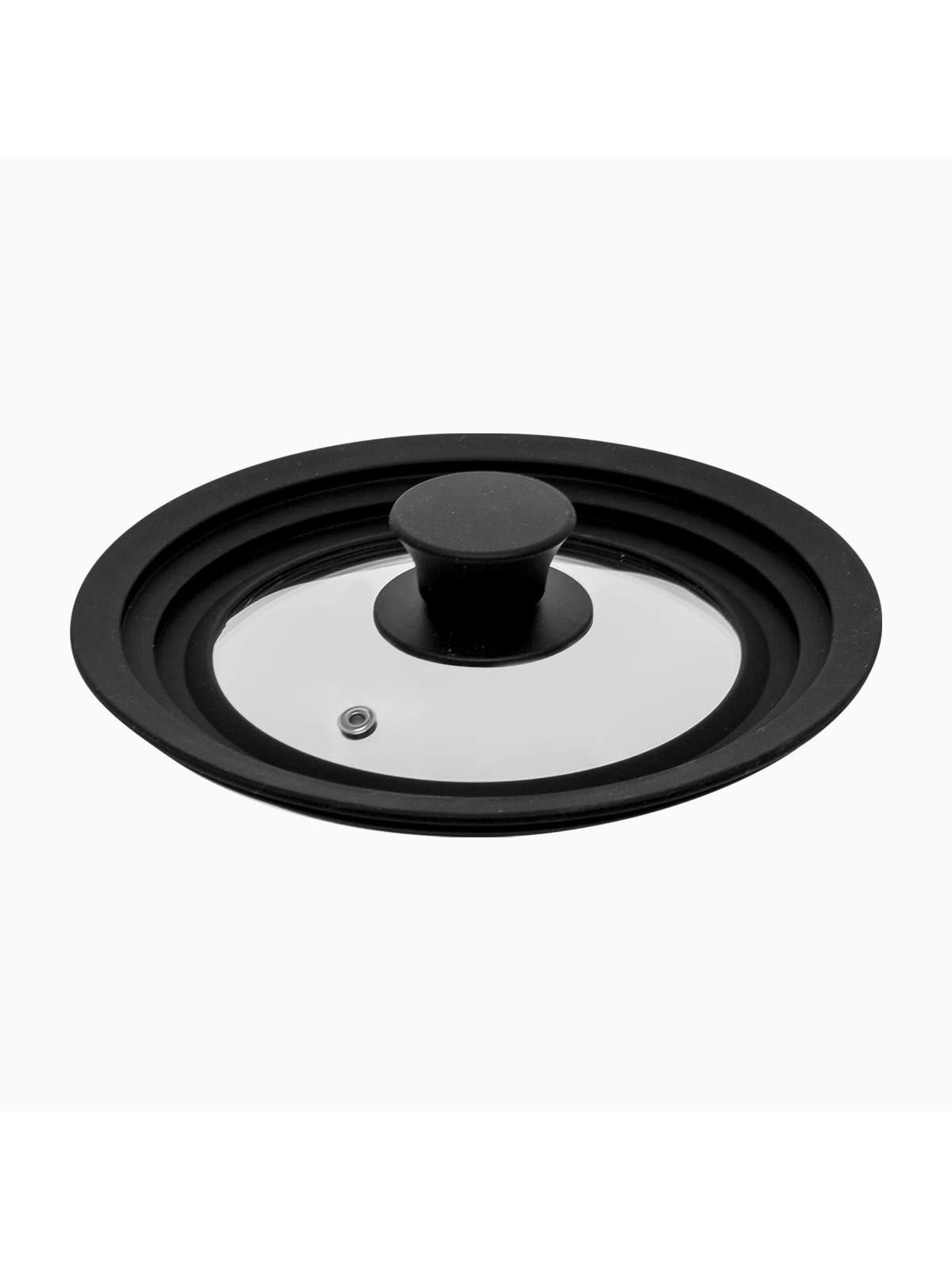 Sola Glass Lid With Silicon - Rim Black