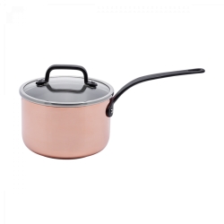 Sola puodas stiklinis dangtelis Sirius Gaya Copper 16 cm/2 l