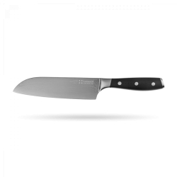 Sola нож Santoku Lunasol Platinum Line18 cm, дамасская сталь