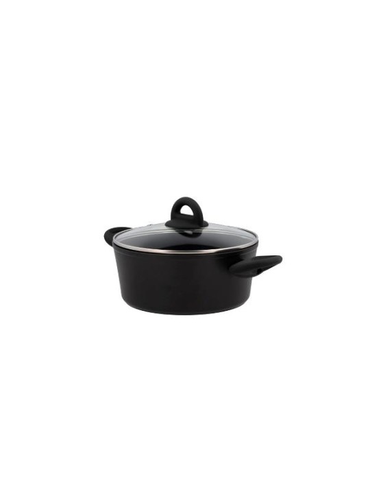 Funktion Pot with glass lid, Black