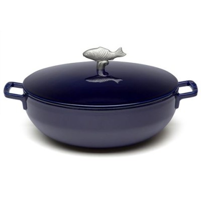 Staub ümar pott malm Kala 28 cm/ 4,65 l, tumesinine