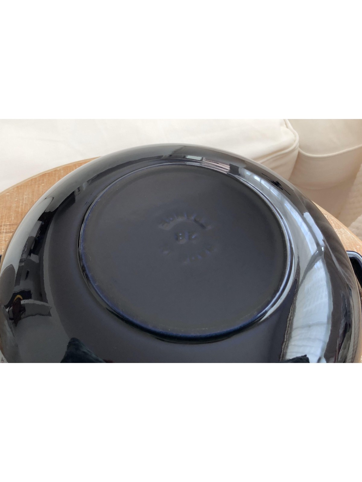 Staub ümar pott malm Kala 28 cm/ 4,65 l, tumesinine