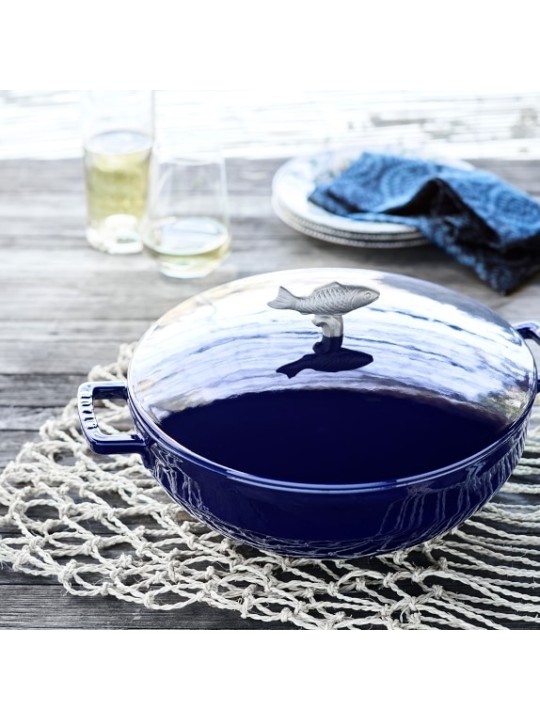 Staub žemas ketaus puodas Žuvis 28 cm/ 4,65 l
