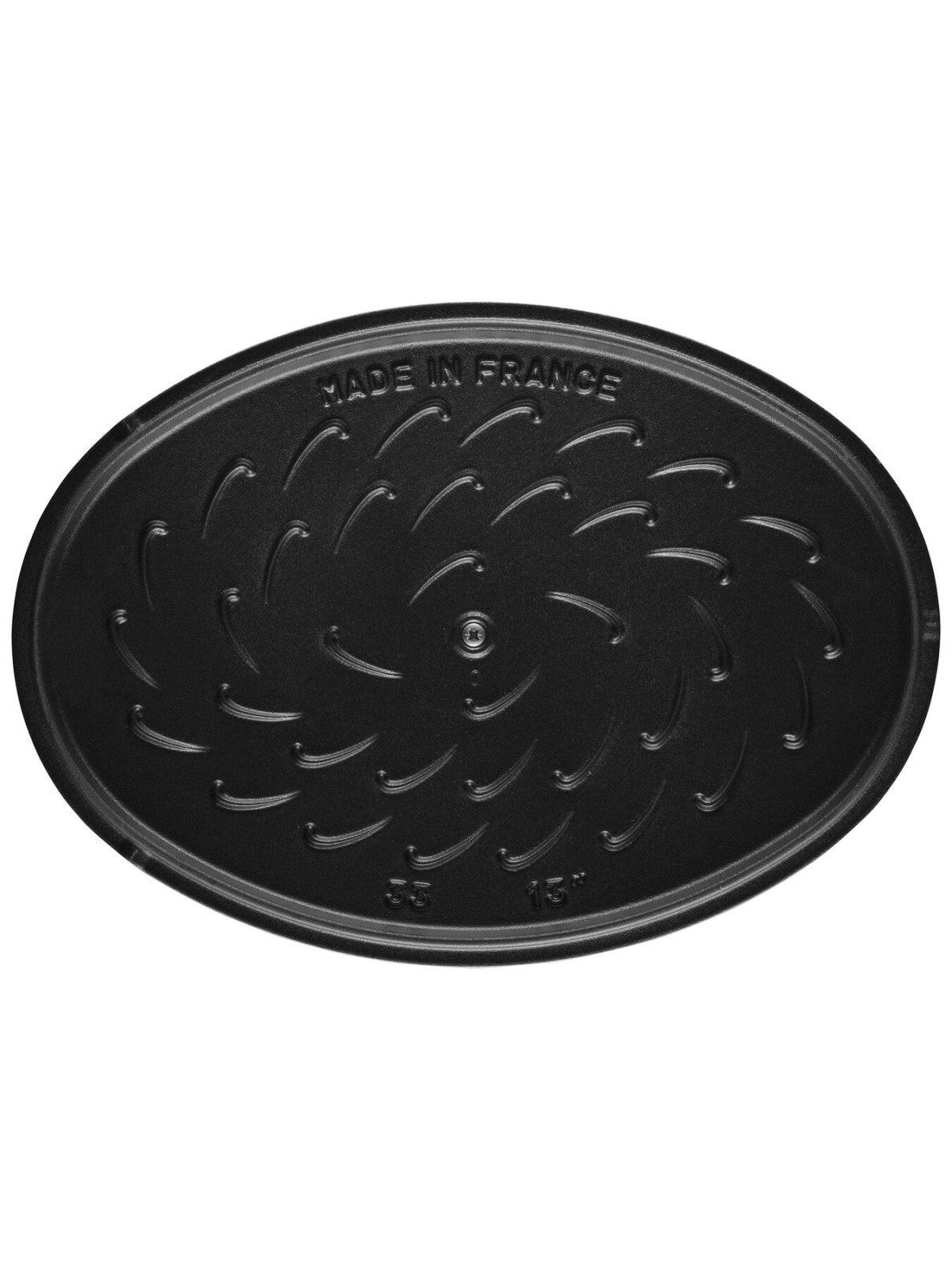 Staub čuguna katls La Mer madal ovāls 33 cm/2,8 l, jūras zaļš