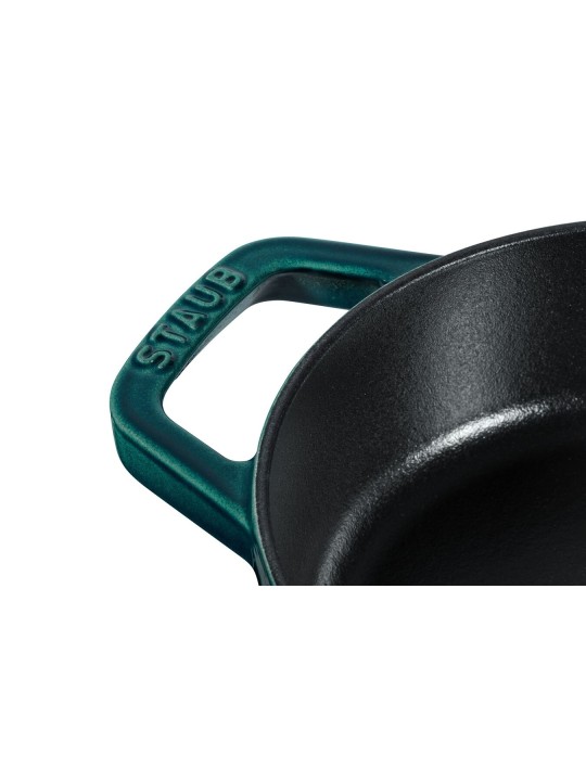 Staub čuguna katls La Mer madal ovāls 33 cm/2,8 l, jūras zaļš