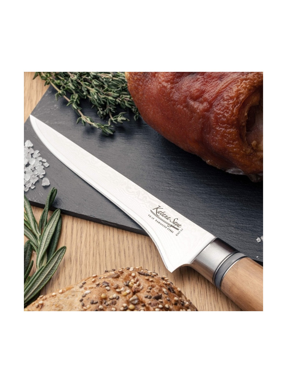 Grunwerg Katana Saya Olivewood Boning Knife