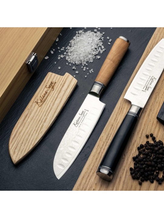 Grunwerg Santoku nuga Katana Saya, oliivipuust käepide