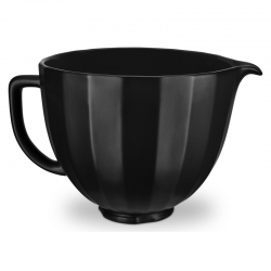 KitchenAid чаша для миксера керамическая Black shell 4,7 л, черный матовый, с гранями