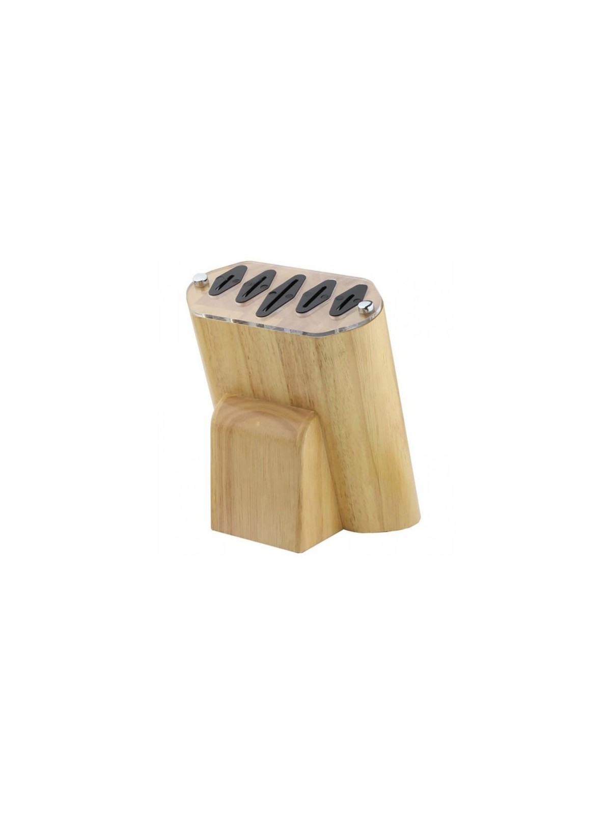 Grunwerg Nažu turētājs un 5 naži, akācija / melns akrils