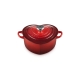 Le Creuset Cast Iron Heart Shaped Casserole with Heart Knob