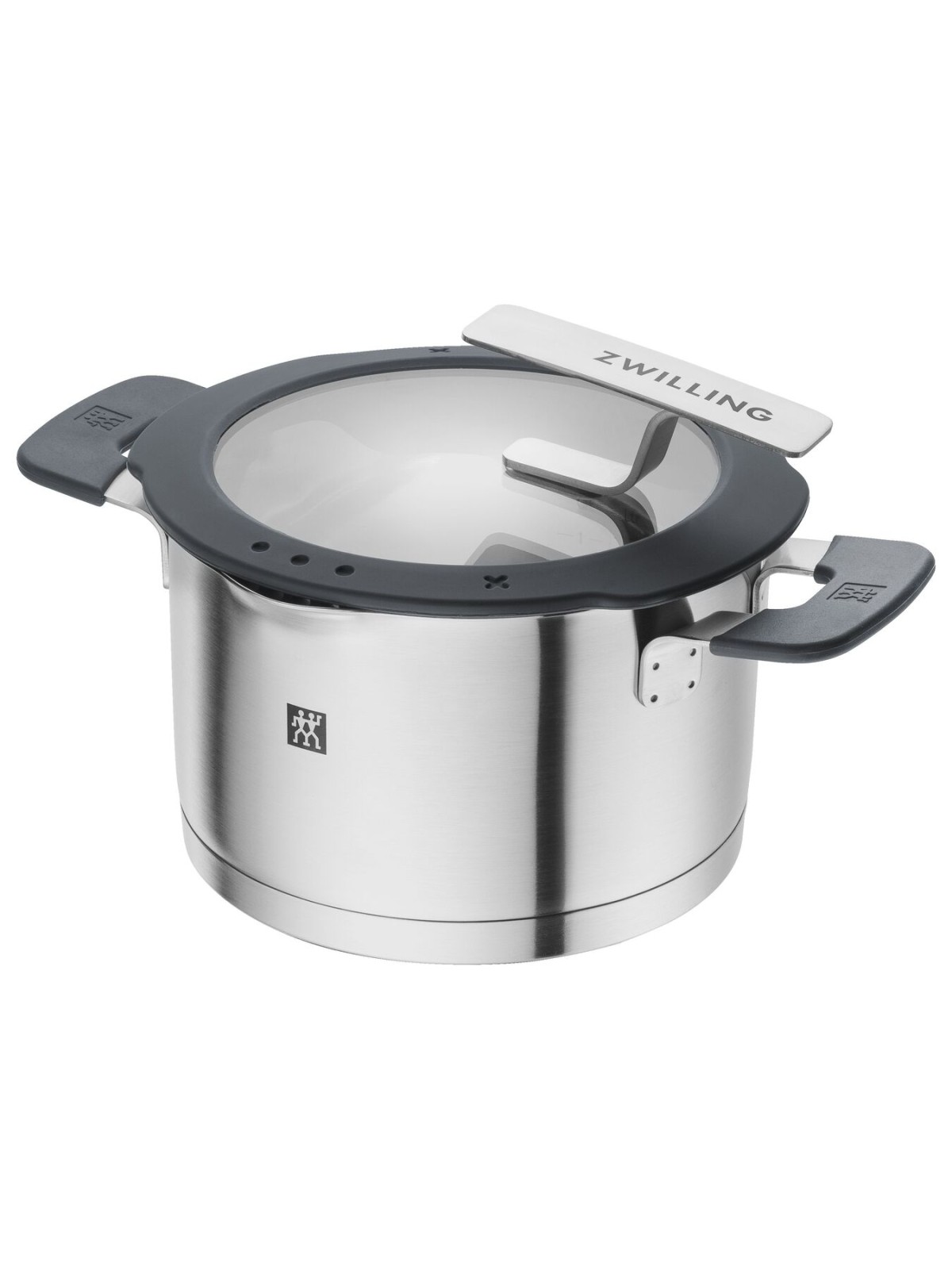 Zwilling кастрюля Simplify, стеклянная крышка (силикон серый)