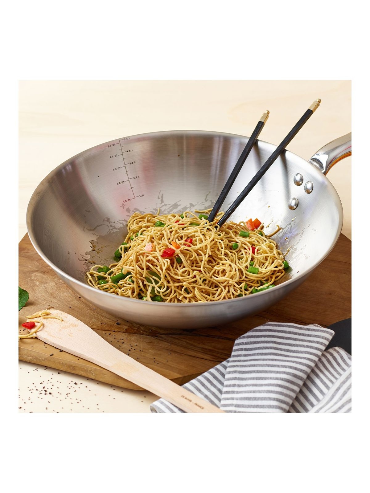 De Buyer wok скоорода Alchimy 32 cm, нержавеющая сталь