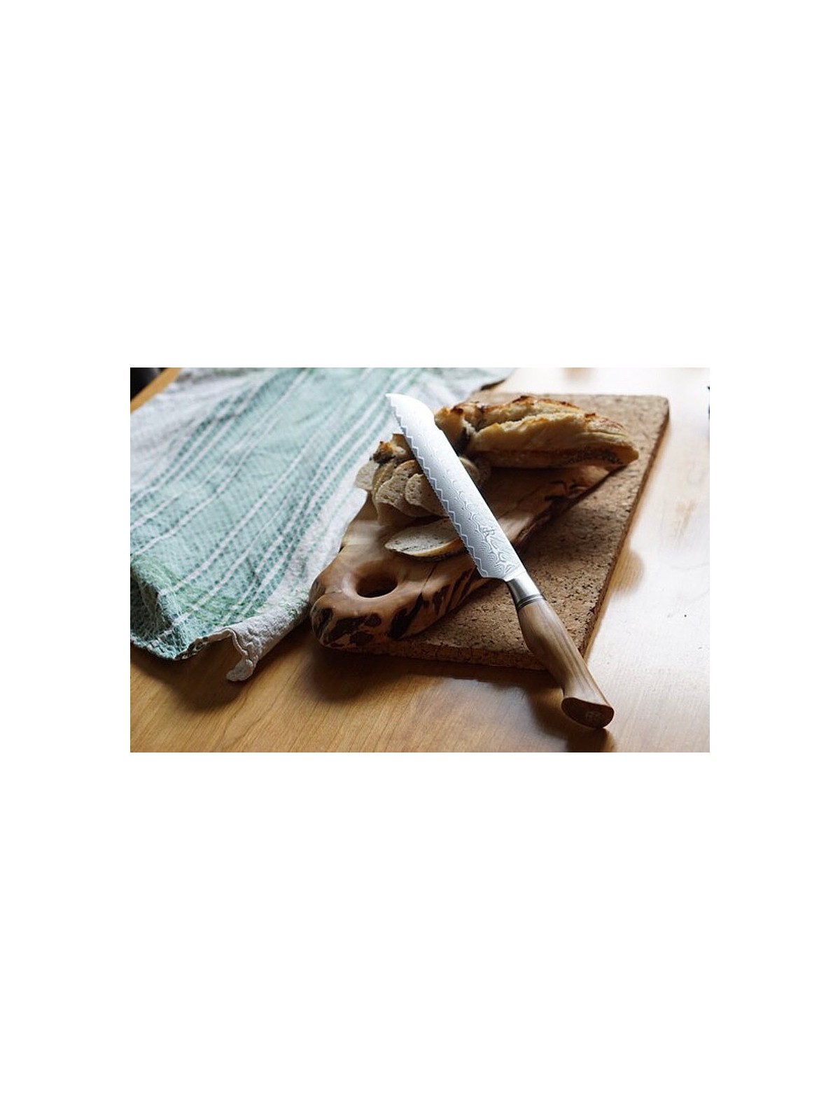 Ryda Knives maizes nazis 23 cm, damascus 73 kārtas, olīvkoka rokturis