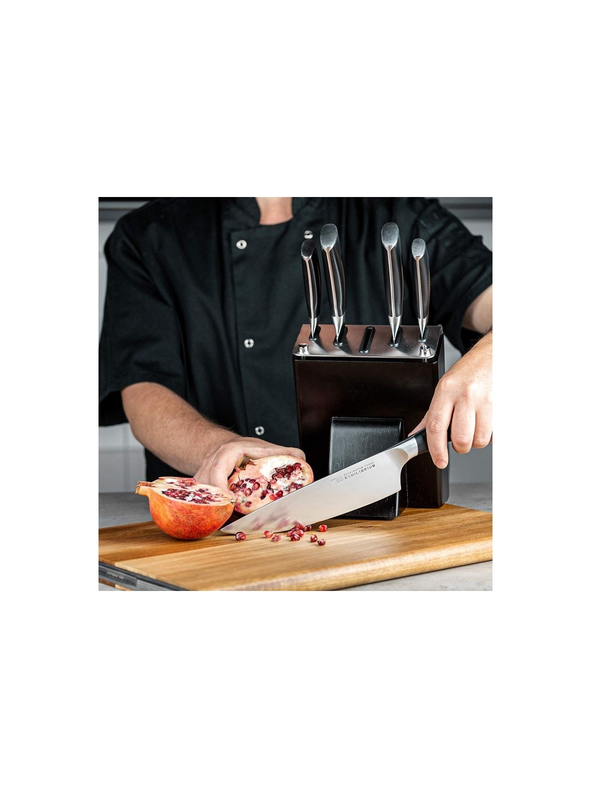 Grunwerg комплект ножей с блоком Equilibrium 6 предметов, черныйGrunwerg комплект ножей с блоком Equilibrium 6 предметов, черный