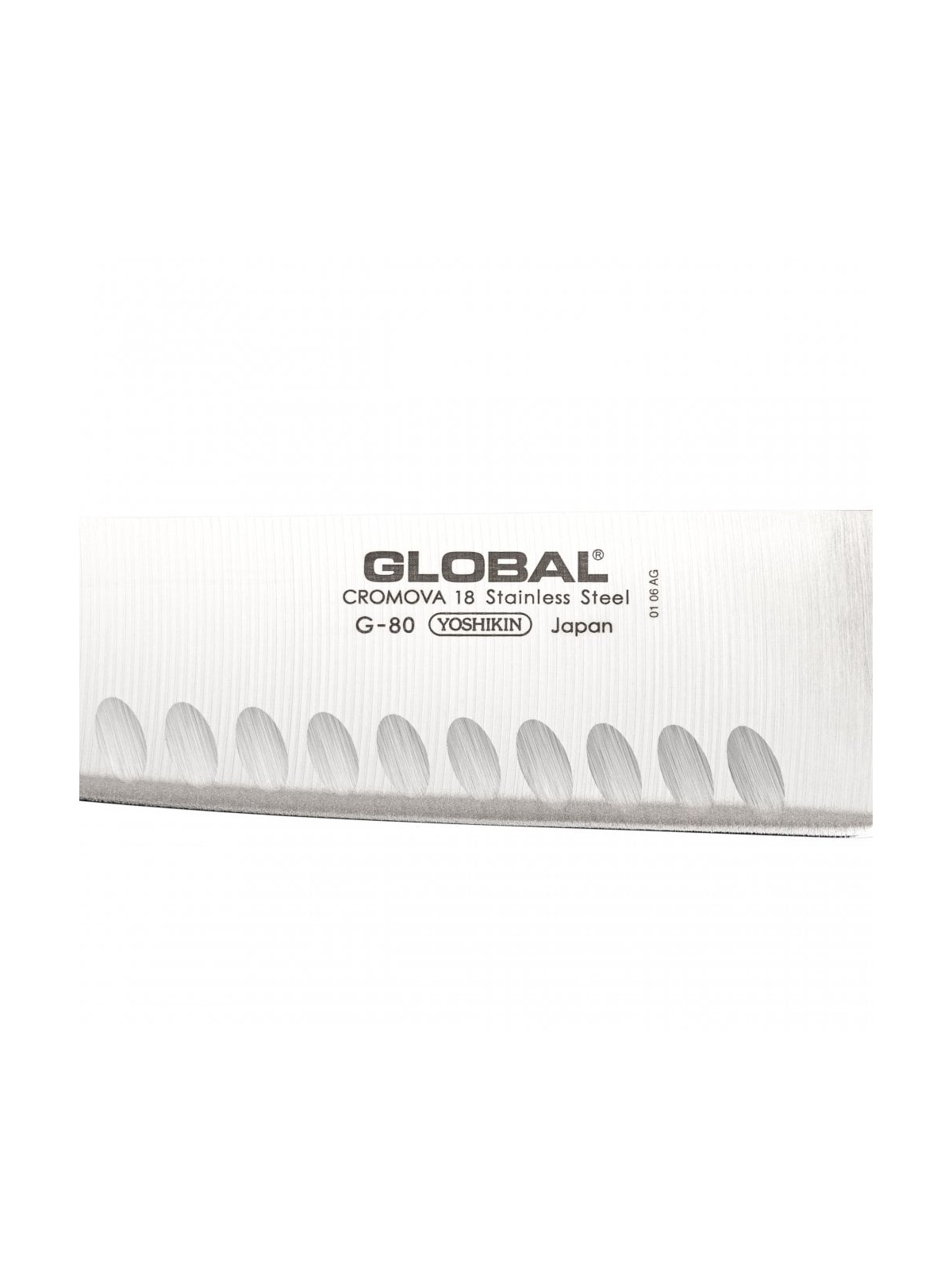 Global Santoku nazis 18 cm, ar dobumiem