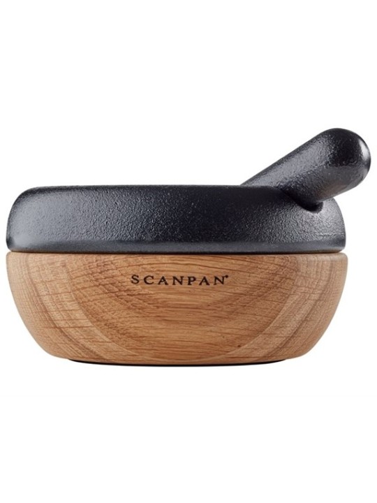 Scanpan ступка Maitre D', чугун/дуб