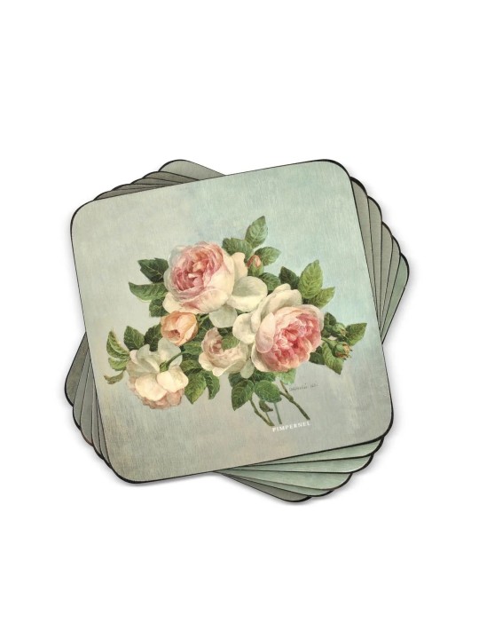 Pimpernel Antique Rose Set of 6 Coasters